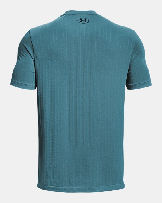 Men's UA RUSH™ Seamless Short Sleeve, Blue, pdpMainDesktop image number 6